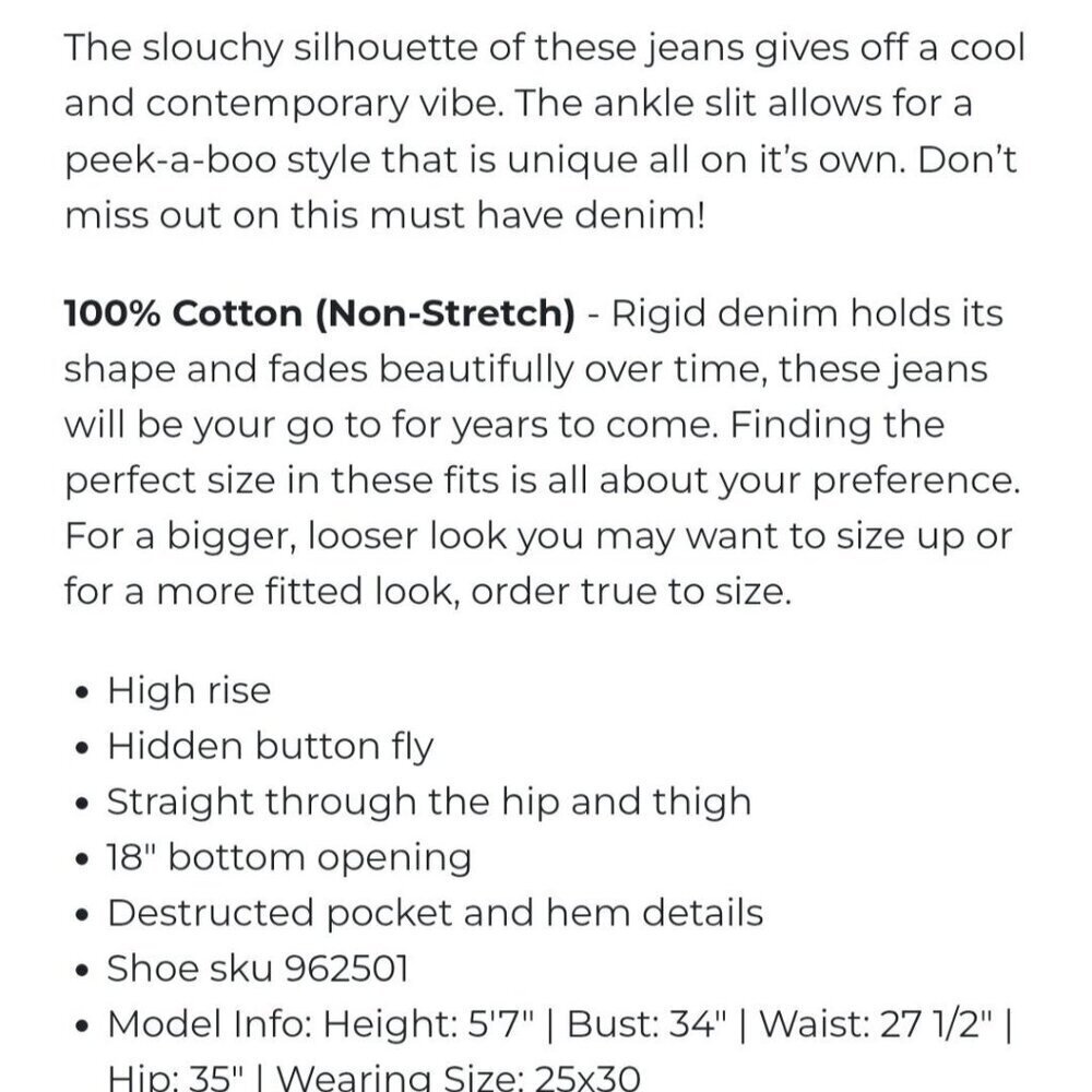 Free People We The Free NWT Long Lines Slit Straight Jeans Vintage Light Size 27 - Picture 11 of 12